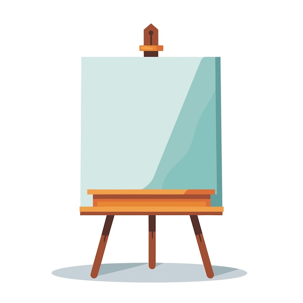 Vector vector of a wooden easel with a glass on top icon vector illustration