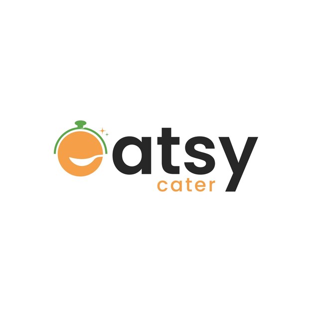 Vector vector woordmerk eatsy catering logo ontwerp icoon suistable voor zakelijke catering