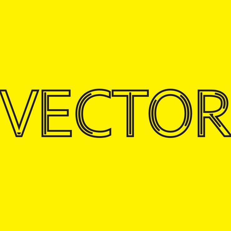 Vector vector word text yellow background