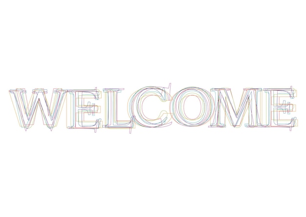 Vector word welcome