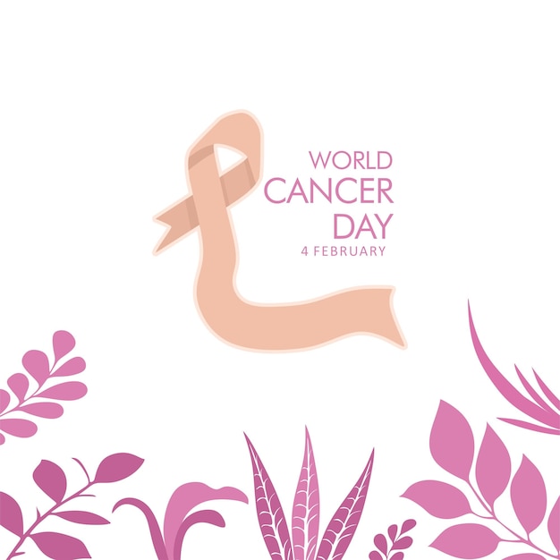 vector world cancer day for background