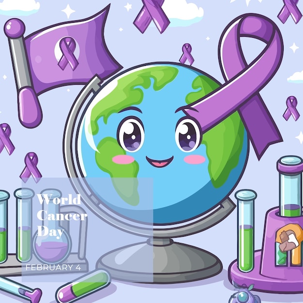 Vector world cancer day