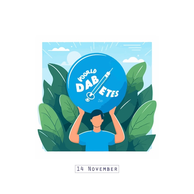 vector world diabetes day creative design