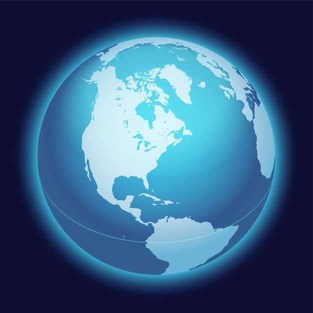 vector world globe map