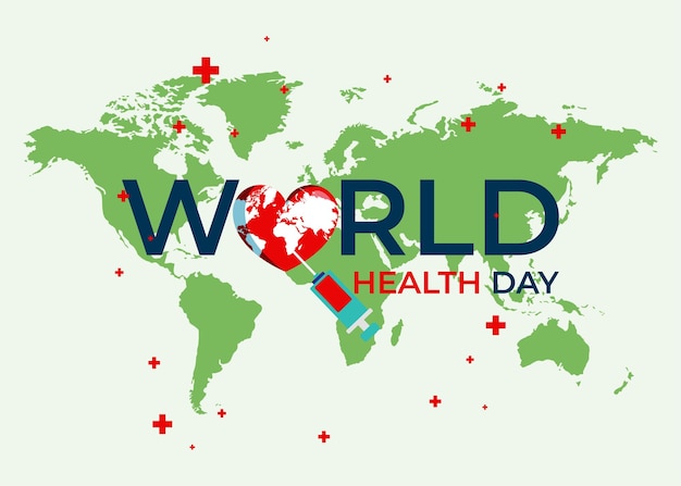 Vector vector world health day illustration logo design vector simple illustration of health day