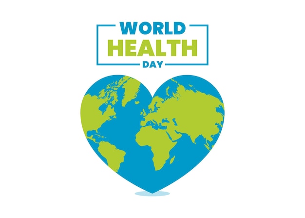 Vector world health day illustration logo design vector Simple illustration of health day