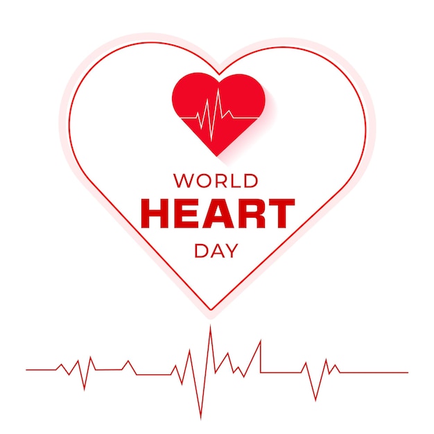 Vector vector world heart day and health care illustration