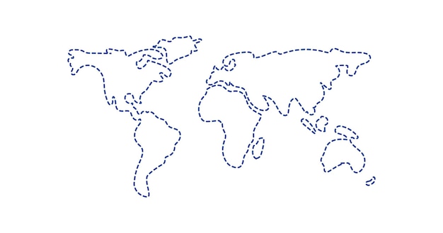 Vector of world map hand draw