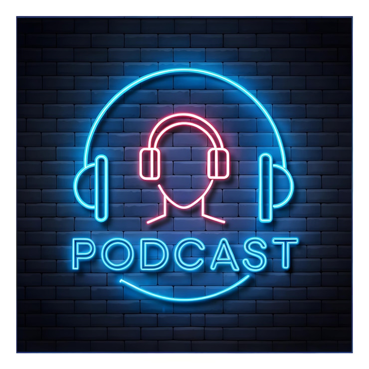 Vector vector world podcast day background logo icon