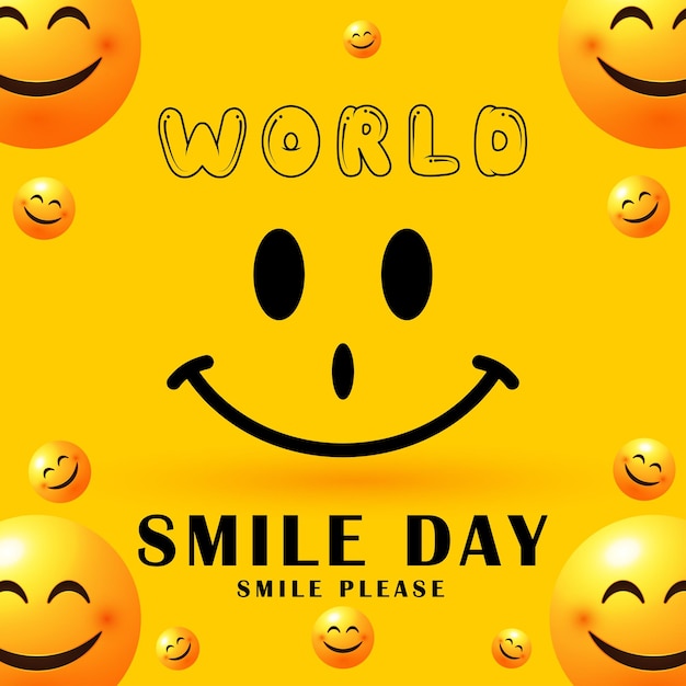 Vector world smile day design