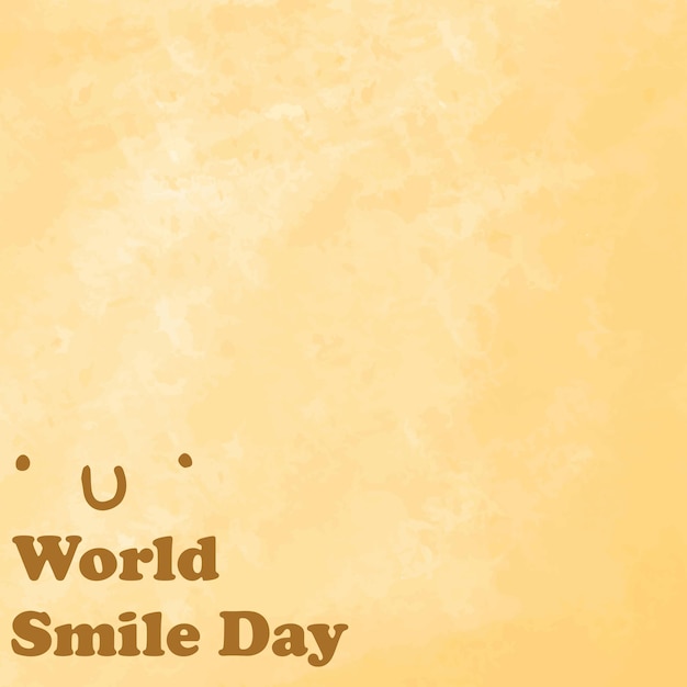 Vector world smile day event celebration background watercolor background