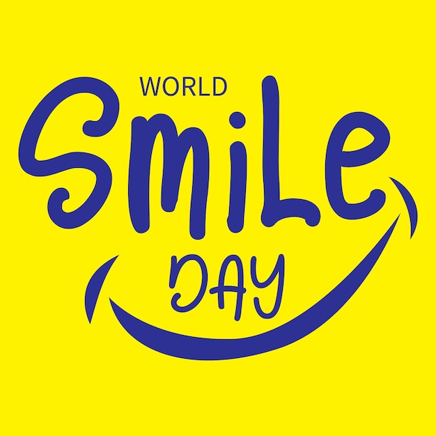 Vector world smile day with smiling face vector