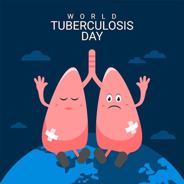 Vector world tuberculosis day poster template