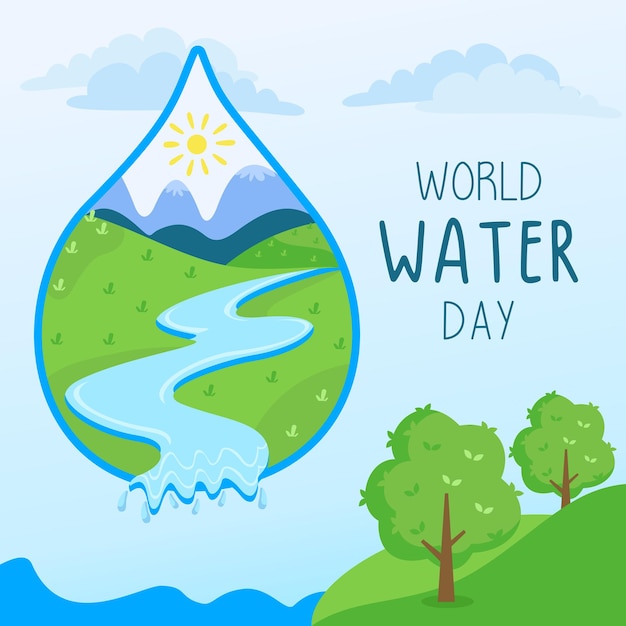 Vector vector world water day