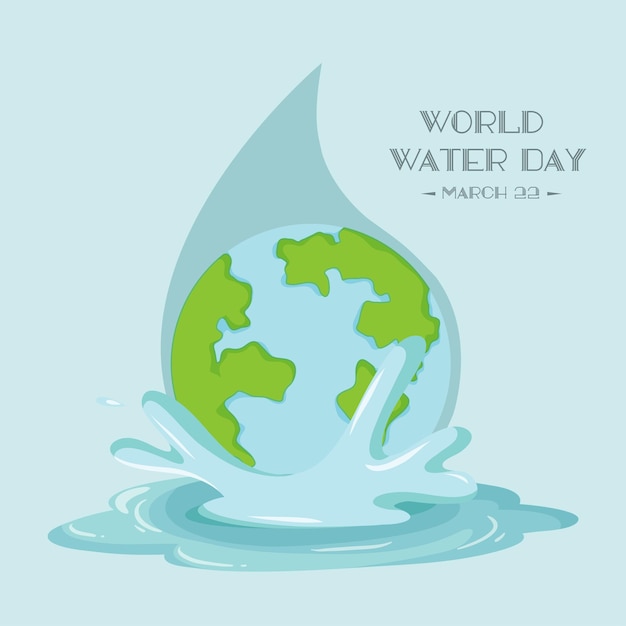 Vector vector world water day