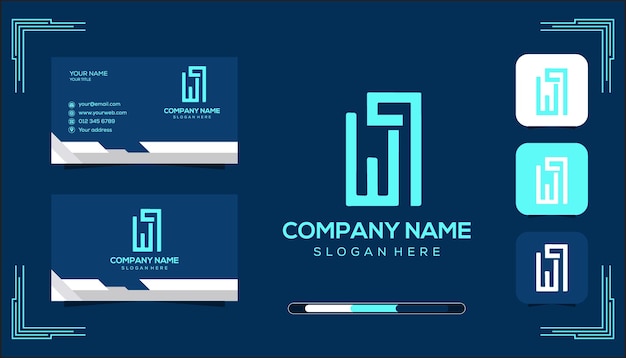 Premium Vector Vector wp monogram logo template Premium Vector Vector wp monogram logo template