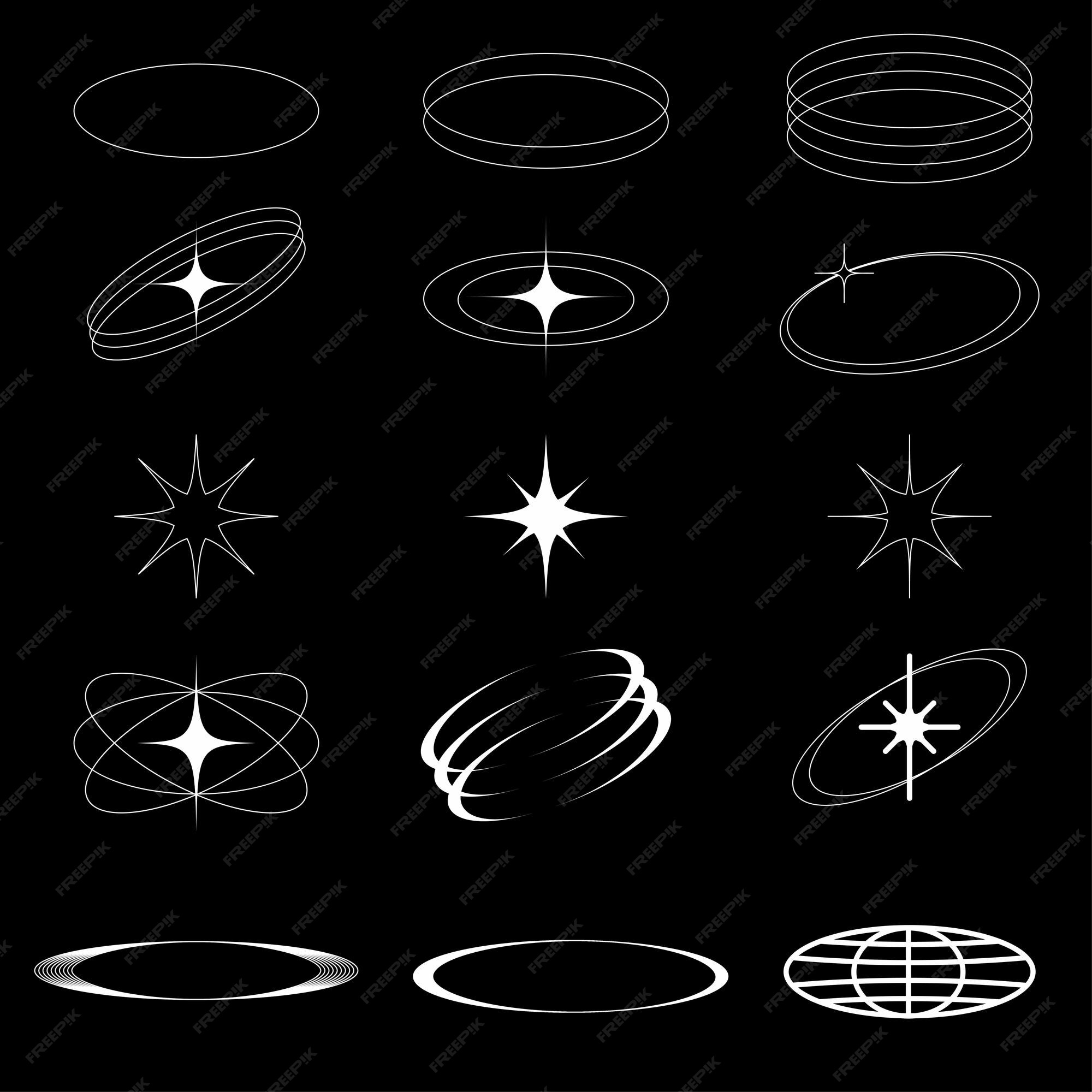 Y2K symbols. Retro star icons  Illustrations ~ Creative Market