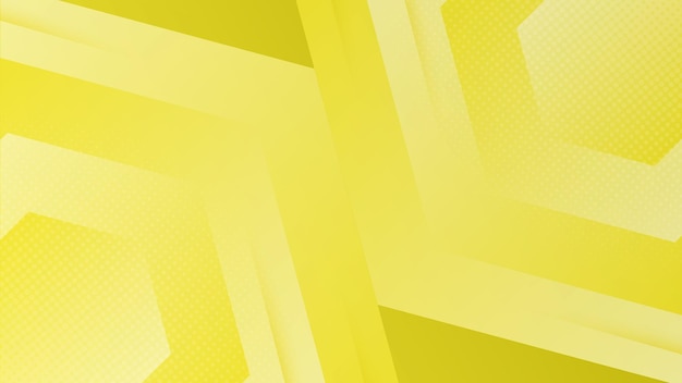 Vector yellow abstract geometric gradient background with halftone