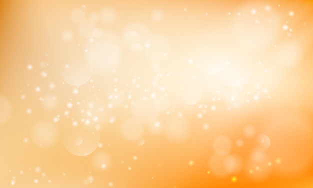 Vector yellow background with glowing sparkle bokeh