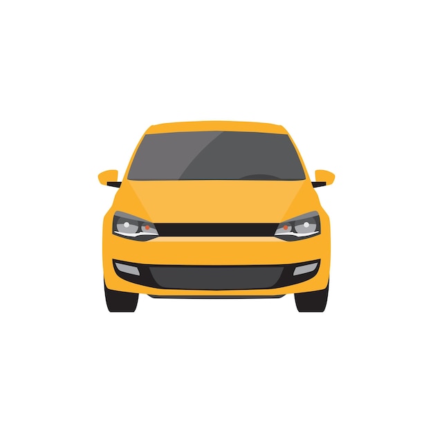 Vector yellow car icon