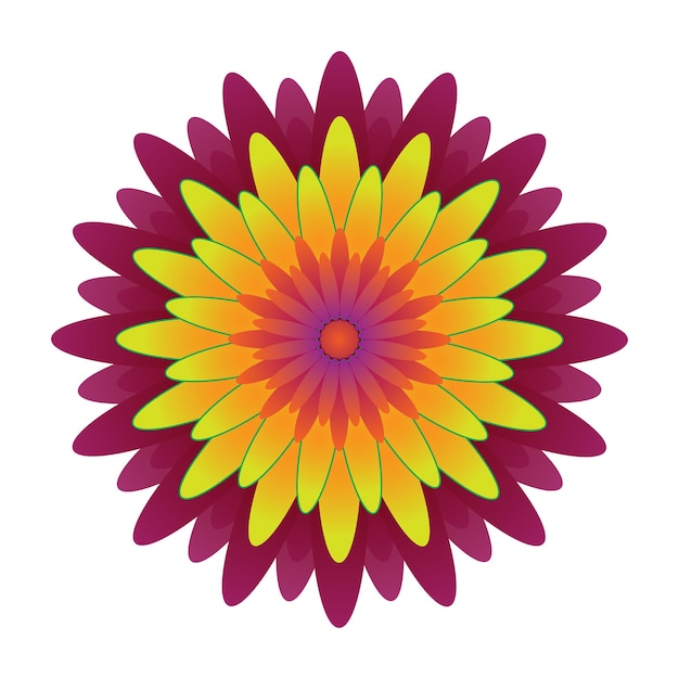 vector yellow flower