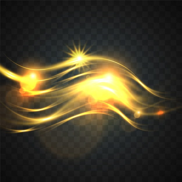 Vector of yellow light effect.