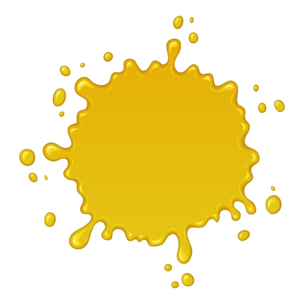 Vector yellow splash of honey