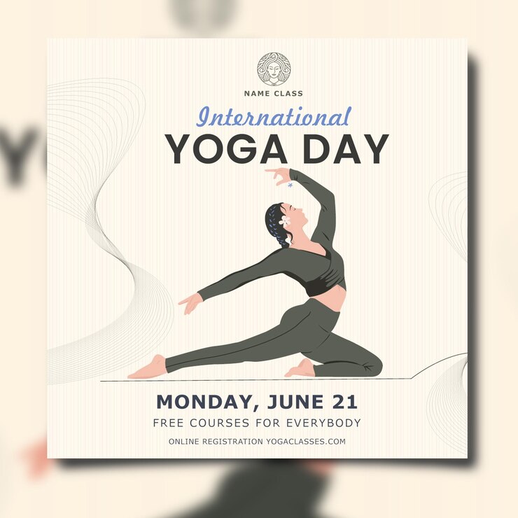 Vector yoga poster sjabloon
