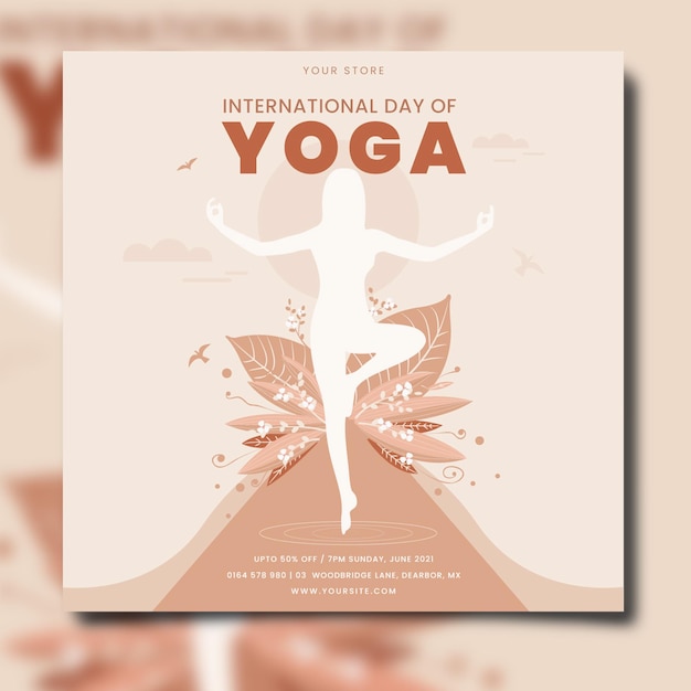 vector yoga poster template