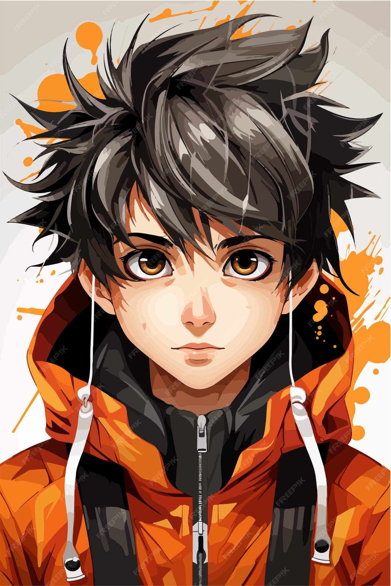 Premium Vector  Vector young man anime style character vector illustration  design manga anime boy