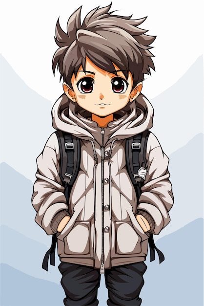 Young Man Anime Style Character Anime Boy Vector Stock Illustration -  Download Image Now - Manga Style, Men, Human Face - iStock