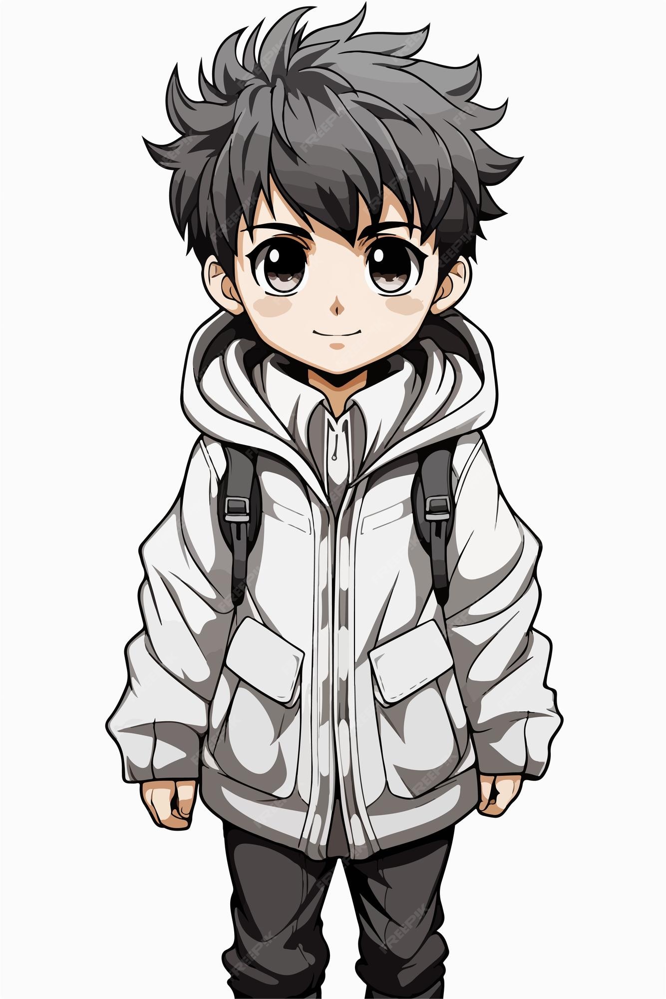 Premium Vector  Young man anime style character vector illustration design  manga anime boy