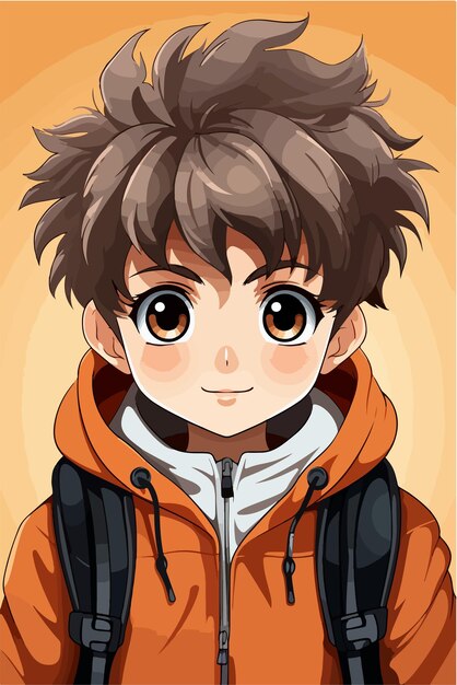 Premium Vector  Young man animestyle character vector illustration design  manga anime boy