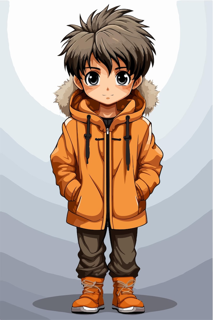 Vector vector young man anime style character vector illustration design manga anime boy