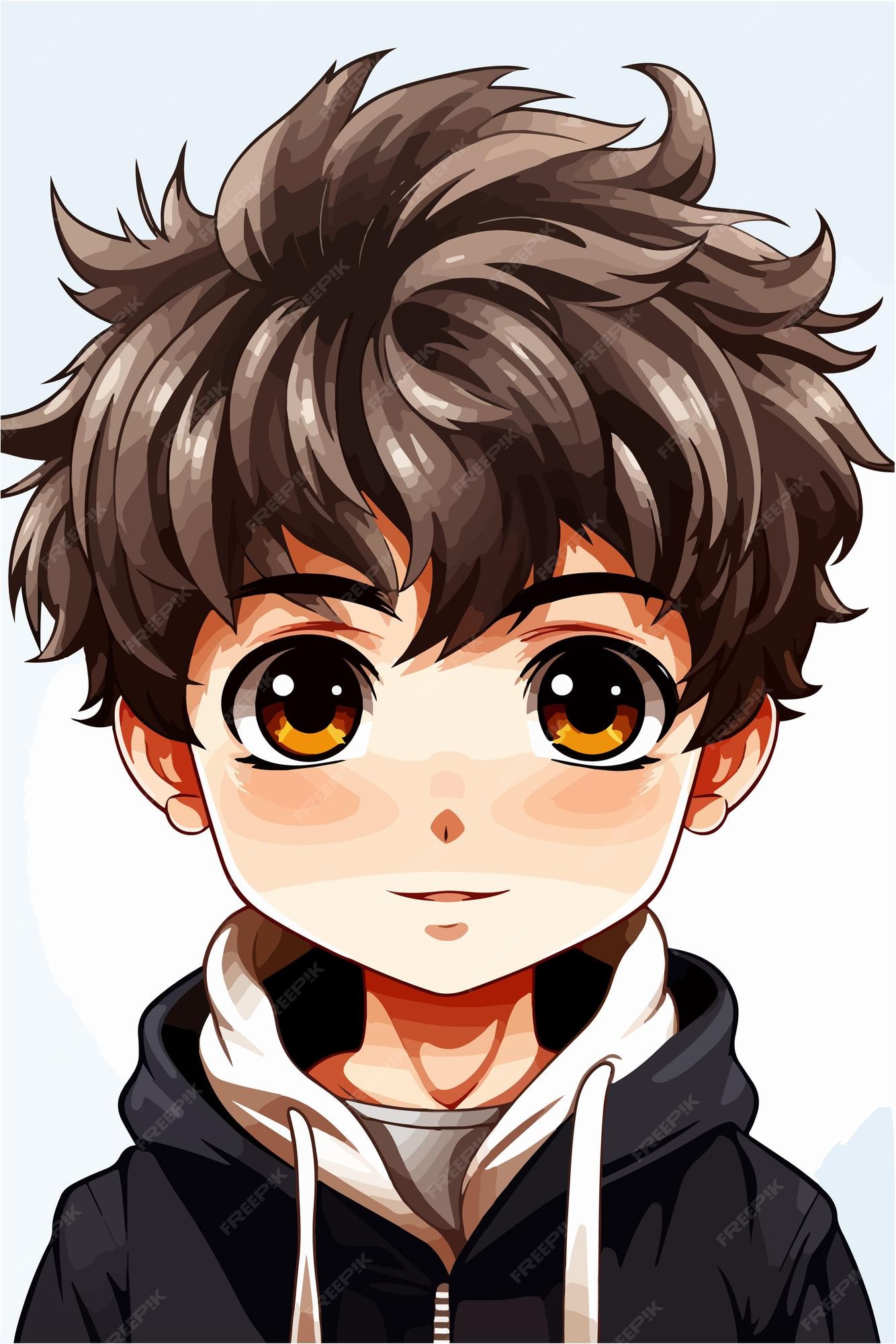 Premium Vector  Anime boy or man cartoon icon