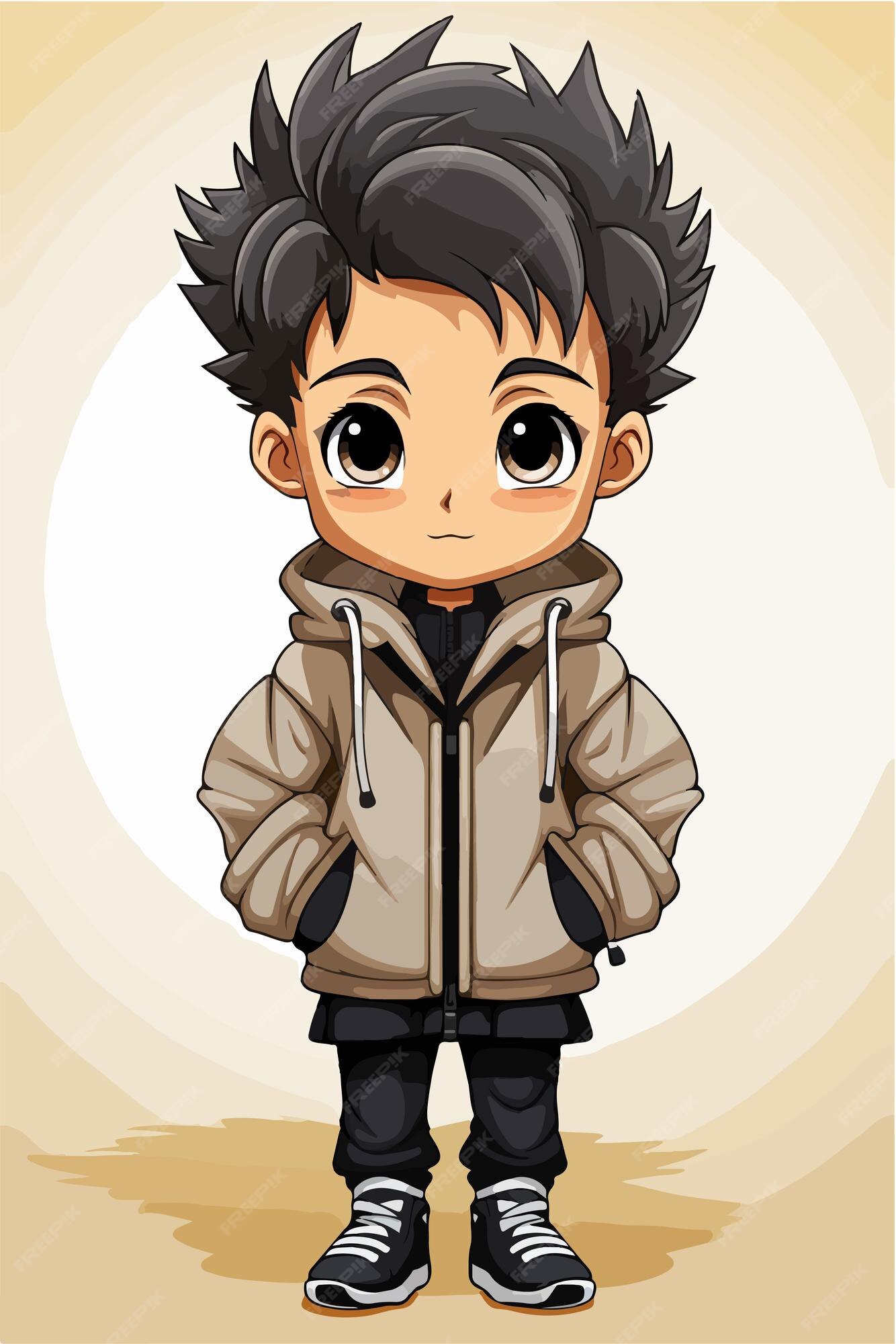 Premium Vector  Young man anime style character vector illustration design  manga anime boy