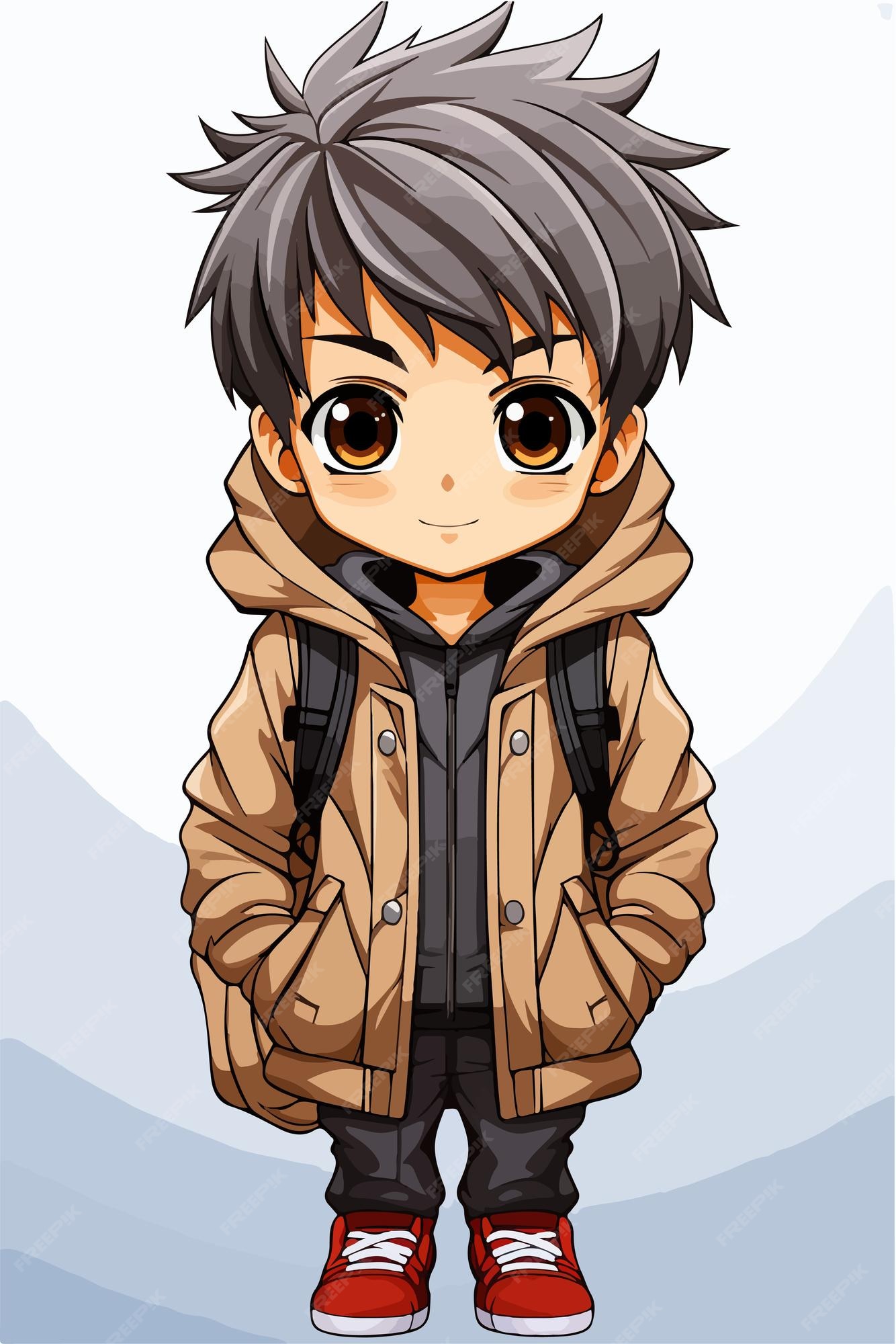 Premium Vector  Young man anime style character vector illustration design  manga anime boy