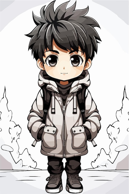 cute anime boy cartoon 2770568 Vector Art at Vecteezy