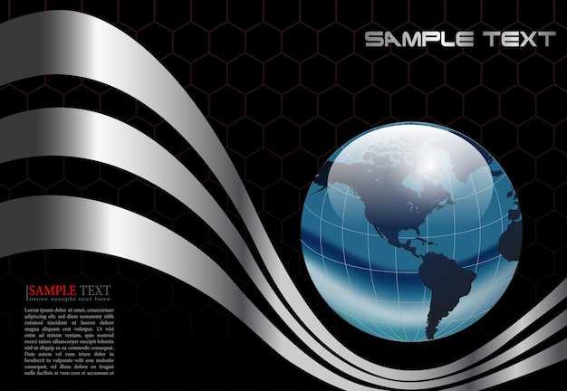 Vector zakelijke achtergrond met earth globe