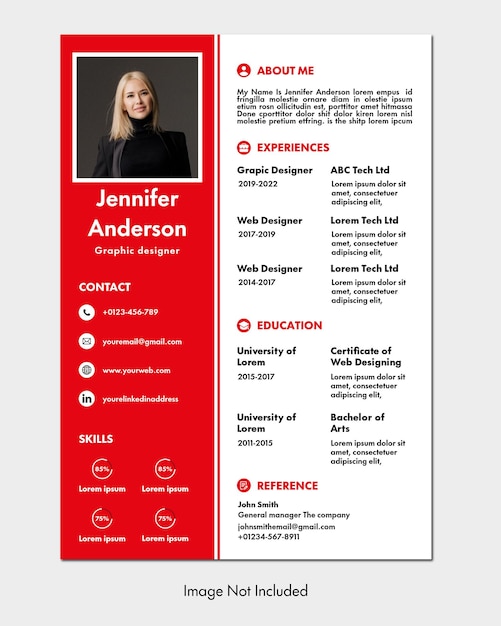 Vector zakelijke CV CV ontwerpsjabloon