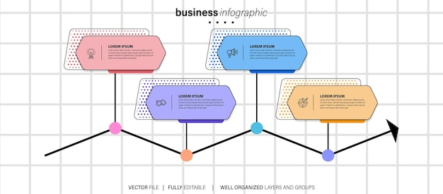 Vector zakelijke infographic sjabloon