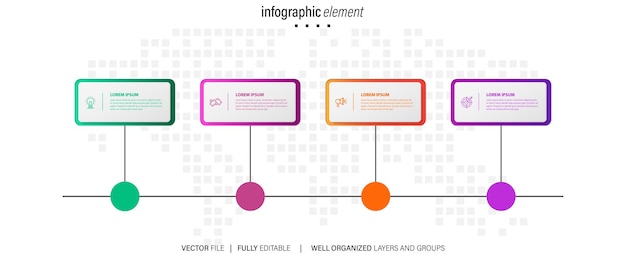 vector zakelijke infographic stappen