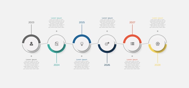 Vector zakelijke infographic tijdlijn achtergrond ontwerpsjabloon