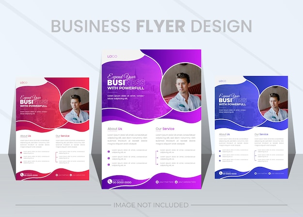 Vector zakelijke multifunctionele flyer ontwerp en brochure voorbladsjabloon