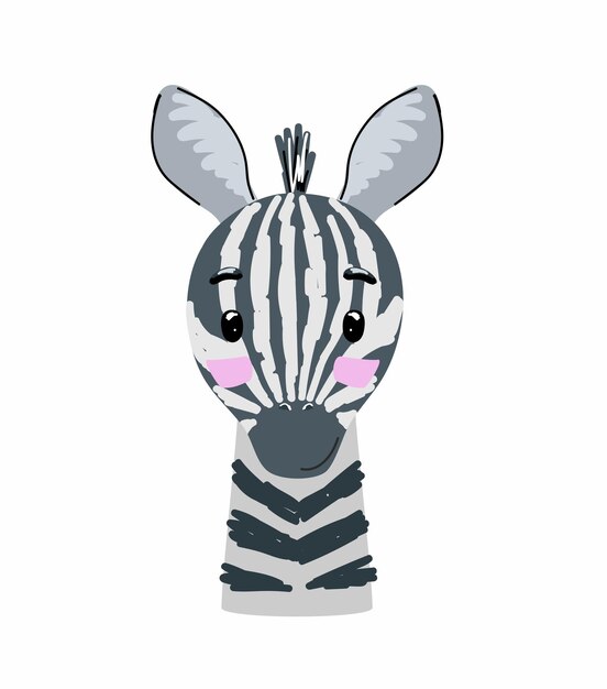 Vector vector zebra portrait