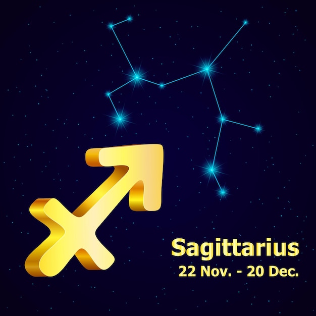 Vector vector zodiac sign sagittarius astrology