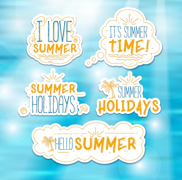 Vector zomer badges