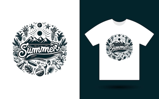 Vector zomer T-shirt ontwerp