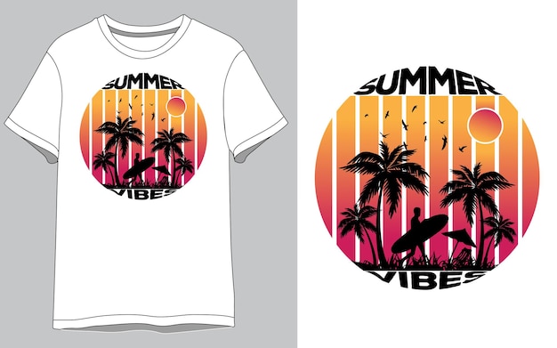 Vector vector zomer t-shirt ontwerp