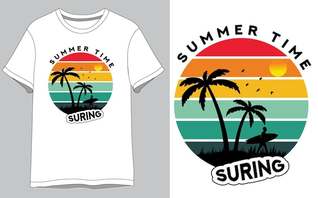 Vector vector zomer t-shirt ontwerp